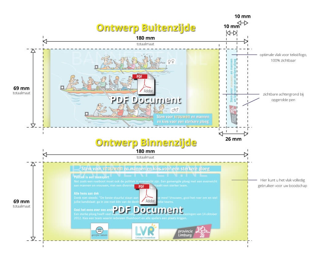ontwerp instructie bannerpen